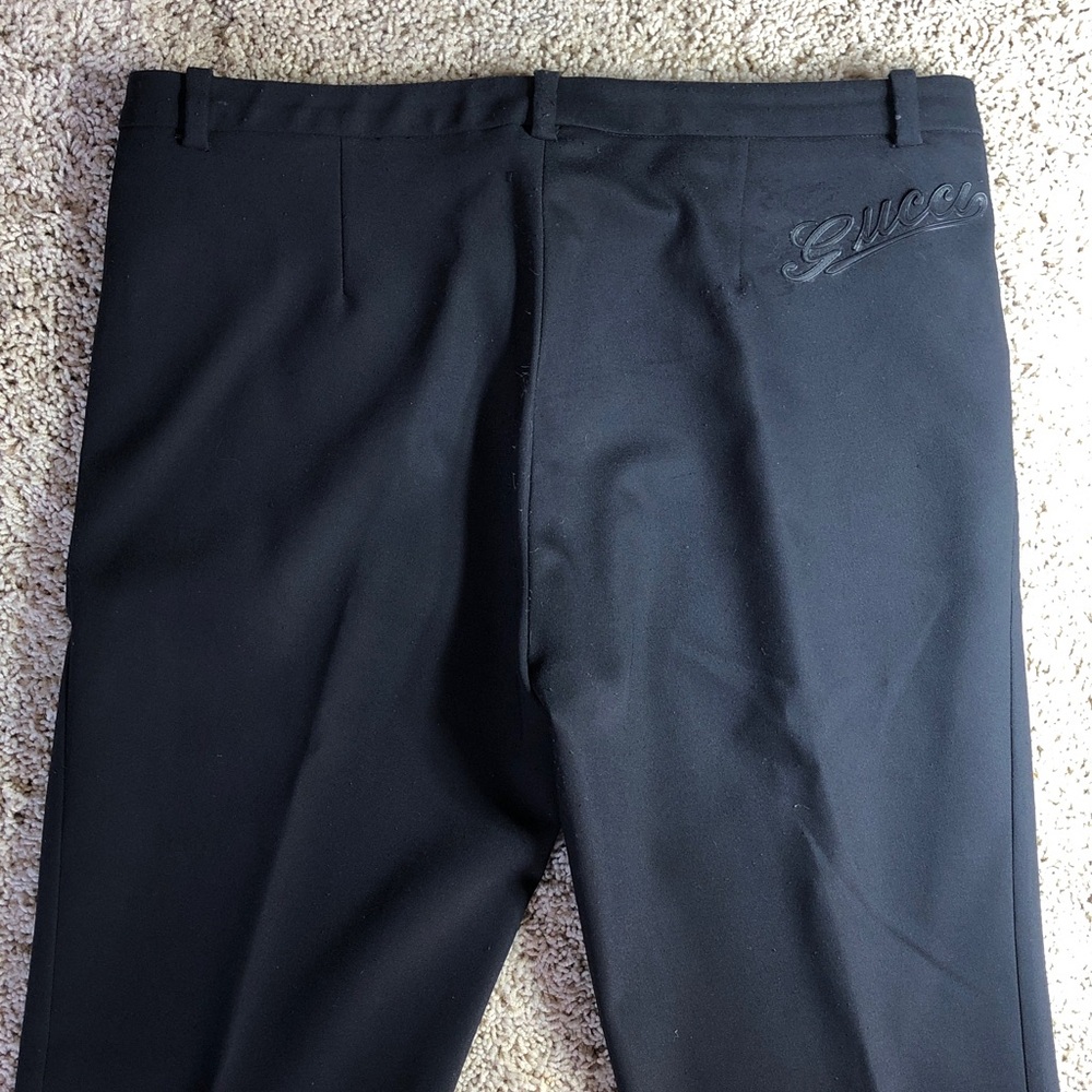 Gucci Women's Black Quiet Luxury Trousers with Zip Pocket, Size 4-6 (US) - Picture 5 of 12